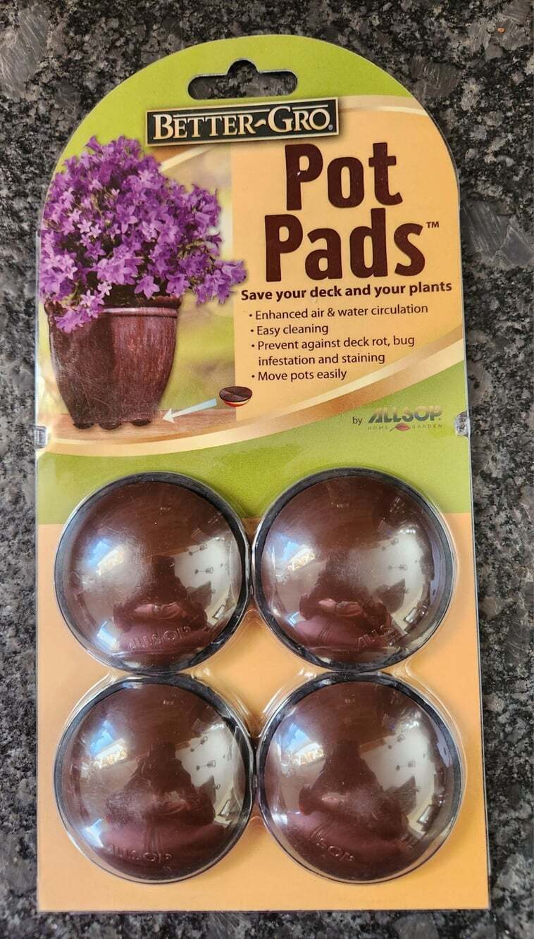 Better-Gro Brown Plant Pot Pads for Deck/Patio & Plant Protection - New